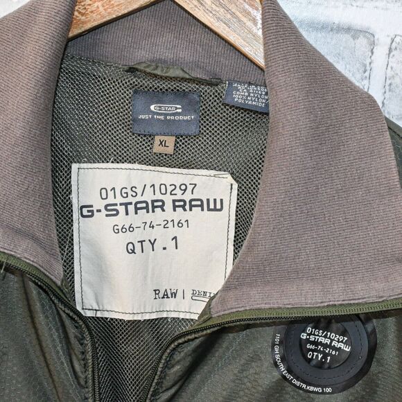 G Star RAW Men's Zip up Lightweight Jacket in olive Green size XL - Picture 2 of 8